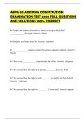 AEPA US ARIZONA CONSTITUTION EXAMINATION TEST 2026 FULL QUESTIONS AND SOLUTIONS 100&percnt; CORRECT