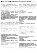 PECT module 1 Test Questions and Answers Rated A