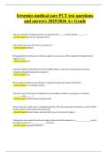 Fresenius Medical Care &ndash; PCT Exam Prep &vert; Verified Questions & Correct Answers &vert; Latest A&plus; Grade &vert; 2025&sol;2026 Edition