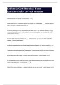 Calfornia C10 Electrical Exam questions with correct answers