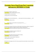 Fresenius Nurse Final Exam &ndash; Part 1 &vert; Verified Questions & Correct Answers &vert; Latest A&plus; Grade &vert; 2025&sol;2026 Edition