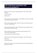 LEP Final Exam questions well answered graded A&plus;