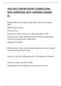 AHA PALS CERTIFICATION COURSE EXAM 2026 QUESTIONS WITH ANSWERS GRADED A&plus;