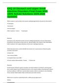 EAQ 10 Stomach and Upper Small Intestine Disorders Final Exam With 100&percnt; Solved Solutions 2025-2026 Updated&period;