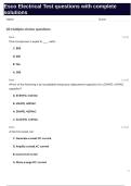 Esco Electrical Test questions with complete solutions