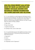 AHA PALS EXAM NEWEST 2026 ACTUAL EXAM TEST BANK 230 QUESTIONS AND CORRECT DETAILED ANSWERS WITH RATIONALES VERIFIED EXAMINATION TEST PAPER QUESTIONS AND SOLUTIONS