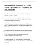 HARTMAN PHLEBOTOMY PRACTICE EXAM 2026 ACTUAL EXAM-STYLE 150 QUESTIONS AND SOLUTIONS