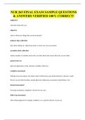NUR 265 FINAL EXAM SAMPLE QUESTIONS & ANSWERS VERIFIED 100&percnt; CORRECT