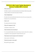 NSG214 (Cells) Latest Update Questions & Answers Verified 100% Correct