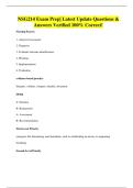 NSG214 Exam Prep| Latest Update Questions & Answers Verified 100% Correct