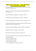 NHIE&colon; Electrical System &mdash; Exam Questions with Correct Answers 2026