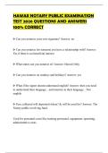 HAWAII NOTARY PUBLIC EXAMINATION TEST 2026 QUESTIONS AND ANSWERS 100&percnt; CORRECT