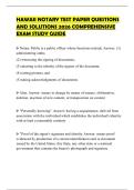 HAWAII NOTARY TEST PAPER QUESTIONS AND SOLUTIONS 2026 COMPREHENSIVE EXAM STUDY GUIDE