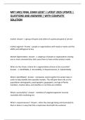 MKT 3401 FINAL EXAM LEDET &vert; LATEST 2025 UPDATE &vert; QUESTIONS AND ANSWERS &vert; WITH COMPLETE SOLUTION