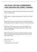 HCB 101 HM 1 TEST 2026 COMPREHENSIVE EXAM QUESTIONS AND CORRECT ANSWERS