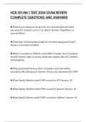 HCB 101 HM 1 TEST 2026 EXAM REVIEW COMPLETE QUESTIONS AND ANSWERS