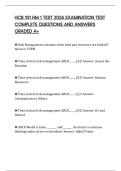 HCB 101 HM 1 TEST 2026 EXAMINATION TEST COMPLETE QUESTIONS AND ANSWERS GRADED A&plus;