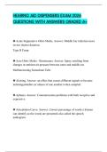 HEARING AID DISPENSERS EXAM 2026 QUESTIONS WITH ANSWERS GRADED A&plus;