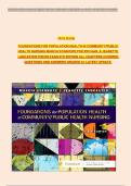 Foundations for Population Health in Community&sol;Public Health Nursing &ndash; 6th Edition &lpar;Marcia Stanhope & Jeanette Lancaster&rpar; &ndash; Complete Test Bank for All Chapters&comma; A&plus; Graded Questions and Answers