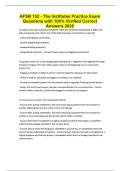 AFSB 152 - The Institutes Practice Exam Questions with 100&percnt; Verified Correct Answers 2026