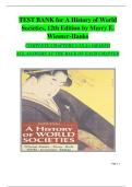 Test bank for a history of world societies 12th edition by merry e wiesner hanks&period;pdf