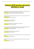 Nebraska MPJE Exam &vert; Verified Questions & Correct Answers &vert; Latest A&plus; Grade &vert; 2025&sol;2026 