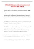 OPMA 3306 Chapter 4 Exam Questions And Answers 100&percnt; Solved 