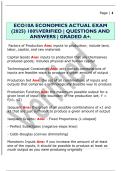 ECO10A ECONOMICS ACTUAL EXAM  &lpar;2025&rpar; 100&percnt;VERIFIED &vert; QUESTIONS AND  ANSWERS &vert; GRADED A&plus;
