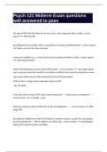 Psych 121 Midterm Exam questions well answered to pass