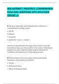 HESI MATERNITY PEDIATRICS COMPREHENSIVE EXAM 2026 QUESTIONS WITH SOLUTIONS GRADED A&plus;