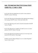 NAIL TECHNICIAN PRACTICE EXAM STUDY GUIDE FULL Q AND A 2026