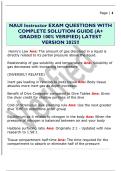 NAUI Instructor EXAM QUESTIONS WITH  COMPLETE SOLUTION GUIDE &lpar;A&plus;  GRADED 100&percnt; VERIFIED&rpar; LATEST  VERSION 2025&excl;&excl; 