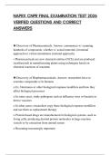 NAPRX CNPR EXAMPREP TEST PAPER 2026 FULL QUESTIONS AND ANSWERS ALREADY PASSED
