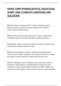 NAPRX CNPR PHARMACEUTICAL SALES EXAM SCRIPT 2026 COMPLETE QUESTIONS AND SOLUTIONS