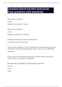 Canadian Electrical Red Seal Exam Prep questions well answered