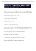 NURS 212 Final &lpar;All the Quizzes&rpar; with correct answers rated A&plus;