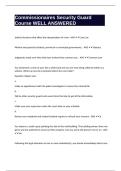 Commissionaires Security Guard Course WELL ANSWERED
