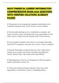 NAVY PMKEE E6 CAREER INFORMATION COMPREHENSIVE EXAM 2026 QUESTIONS WITH VERIFIED SOLUTIONS ALREADY PASSED