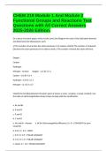 CHEM 219 Module 1 And Module 2 Functional Groups and Reactions Test Questions with All Correct Answers 2025-2026 Edition&period;