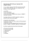Study Questions SPCE 630 exam 1 Questions With Complete Solutions
