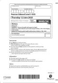  2025 Pearson Edexcel Level 3 GCE History Advanced PAPER 3&colon; Themes in breadth with aspects in depth Option 34&period;1&colon;  Industrialization and social change in Britain&comma; 1759&ndash;1928&colon; forging a new society Option 34&period;2&colon; Poverty&comma; public health and the  state in Britai