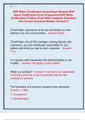 AFIP Basic Certification Actual Exam Newest AFIP  Basic Certification Exam Preparation&sol;AFIP Basic  Certification Practice Exam With Complete Questions  And Correct Answers&vert; Newest Version&excl;&excl;&excl;&excl;