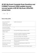 JR 201 Hip Exam&vert; Complete Exam Questions and CORRECT Answers&vert; &lpar;2025 update&rpar; Assured success&vert; grade A&plus;&vert;JR 201 Hip Exam UPDATED Actual Exam