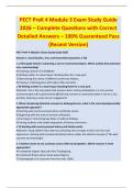 PECT PreK 4 Module 3 Exam Study Guide  2026 &ndash; Complete Questions with Correct  Detailed Answers &ndash; 100&percnt; Guaranteed Pass  &lpar;Recent Version&rpar;