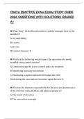 CMCA PRACTICE EXAM EXAM STUDY GUIDE 2026 QUESTIONS WITH SOLUTIONS GRADED A&plus;