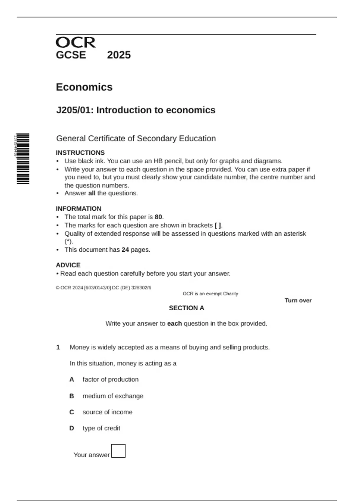 This resource features the complete OCR A Level Economics Paper 2 on ...