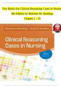 Clinical Reasoning Cases in Nursing&comma; 8th Edition TEST BANK by Mariann M&period; Harding&comma; Verified Chapters 1 - 15&comma; Complete Newest Version