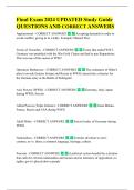 Final Exam 2024 UPDATED Study Guide  QUESTIONS AANSWERS ND CORRECT 