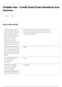 Freddie Mac - Credit Smart Exam Questions And Answers