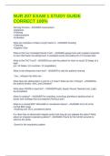 NUR 207 EXAM 1 STUDY GUIDE CORRECT 100&percnt;